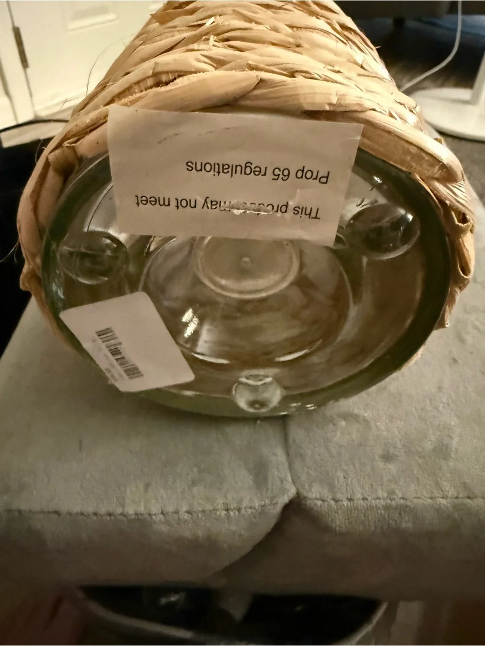 SEAGRASS WOVEN GLASS VASE